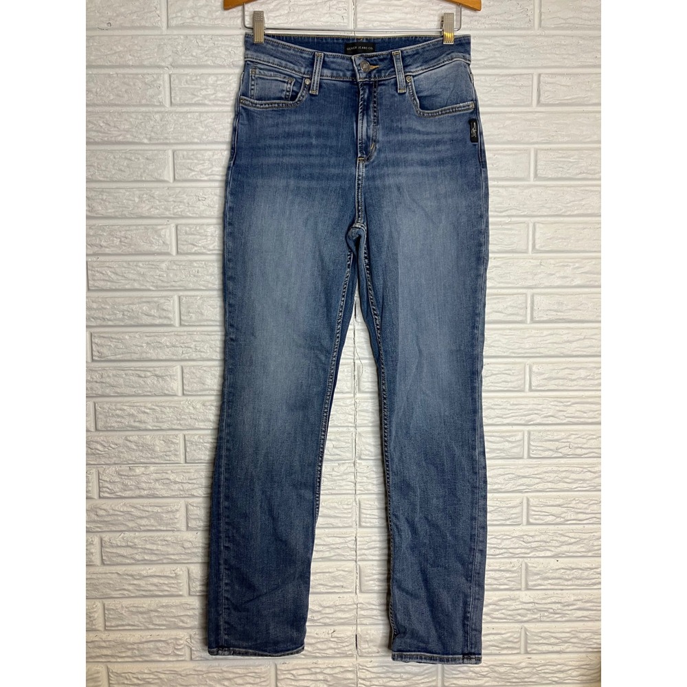 Silver Jeans Avery Straight Jeans Womens W30‎ L31 Blue Good High Rise Stretch